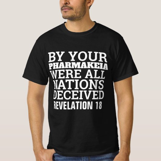 PHARMAKEIA VACCIN CHRISTELIJKE T-SHIRTS (Voorkant)