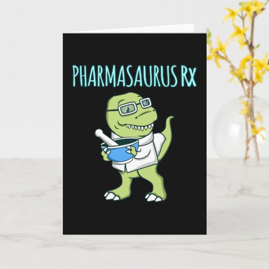 Pharmasaurus Farmacie Technicus PharmD Kaart (Gele Bloem)
