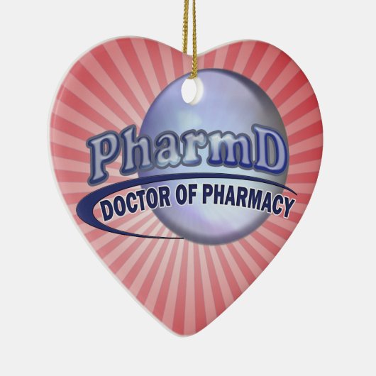 PharmD BLUE LOGO - ARTS VAN APOTHEKEN Keramisch Ornament (Rechts)