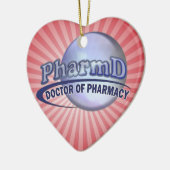PharmD BLUE LOGO - ARTS VAN APOTHEKEN Keramisch Ornament (Links)