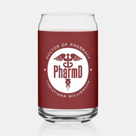 PharmD Doctor in de Afstuderen Blikvorm Glas (Voorkant)
