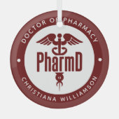PharmD Doctor in de Afstuderen Glas Ornament (Voorkant)