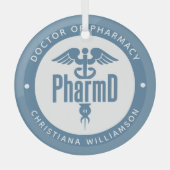 PharmD Doctor in de Afstuderen Glas Ornament (Voorkant)