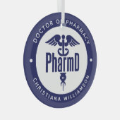 PharmD Doctor in de Afstuderen Glas Ornament (Voorkant Rechts)