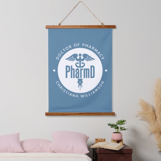 PharmD Doctor in de Afstuderen Hangend Wandkleed (Slaapkamer)