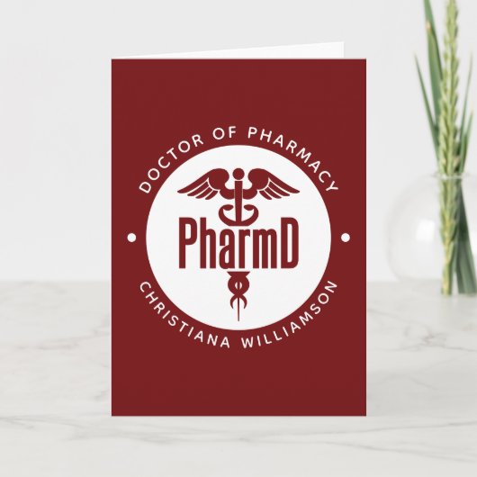 PharmD Doctor in de Afstuderen Kaart (Voorkant)