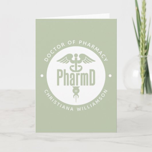 PharmD Doctor in de Afstuderen Kaart (Voorkant)