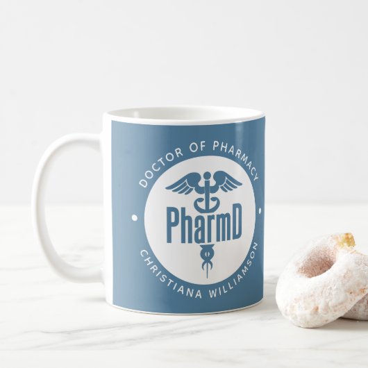 PharmD Doctor in de Afstuderen Koffiemok (Met donut)