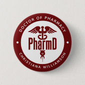 PharmD Doctor in de Afstuderen Ronde Button 5,7 Cm (Voorkant)