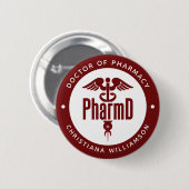 PharmD Doctor in de Afstuderen Ronde Button 5,7 Cm (Voorkant /achterkant)