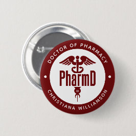 PharmD Doctor in de Afstuderen Ronde Button 5,7 Cm
