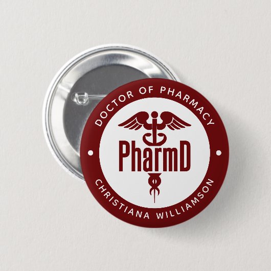 PharmD Doctor in de Afstuderen Ronde Button 5,7 Cm (Voorkant /achterkant)