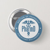 PharmD Doctor in de Afstuderen Ronde Button 5,7 Cm (Voorkant /achterkant)