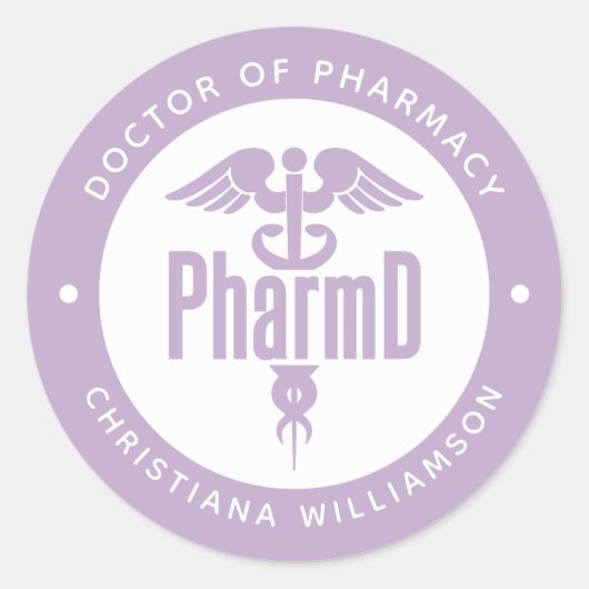 PharmD Doctor in de Afstuderen Ronde Sticker (Voorkant)