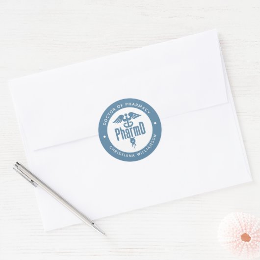 PharmD Doctor in de Afstuderen Ronde Sticker (Envelop)