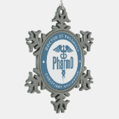 PharmD Doctor in de Afstuderen Tin Sneeuwvlok Ornament (Links)