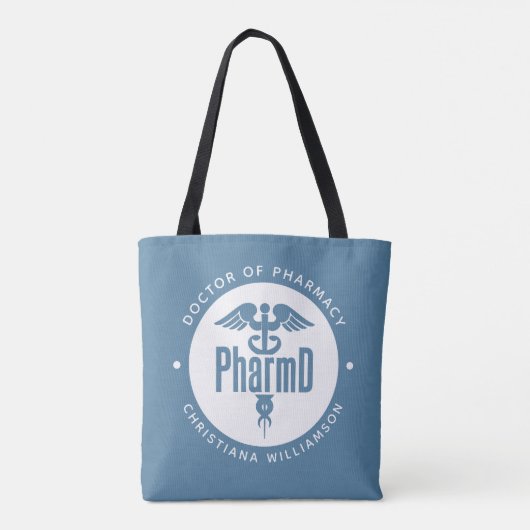 PharmD Doctor in de Afstuderen Tote Bag (Achterkant)