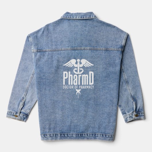 PharmD Doctor in de apotheek Afstuderen Denim Jacket (Achterkant)