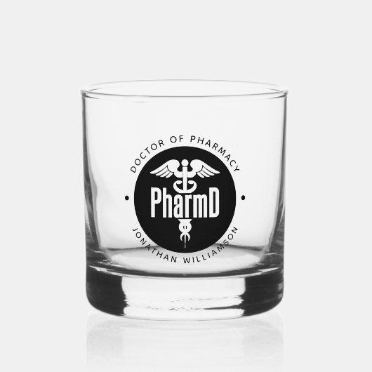 PharmD Doctor in de Farmacie Afstuderen Apotheker Whisky Glas (Voorkant)