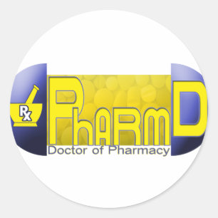 PharmD - Doctor in de Farmacie PILL Ronde Sticker