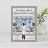 PharmD Doctor Medical Afstuderen Uitnodiging (Staand voorkant)