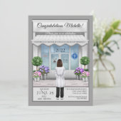 PharmD Doctor Medical Afstuderen Uitnodiging (Staand voorkant)