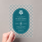 PharmD Doctor of Pharmacy Afstuderen Check Pattern Acryl Uitnodigingen (Insitu (Draagbaar))