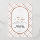 PharmD Doctor of Pharmacy Afstuderen Check Pattern Folie Uitnodiging (Voorkant)