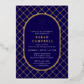 PharmD Doctor of Pharmacy Afstuderen Check Pattern Folie Uitnodiging (Voorkant)