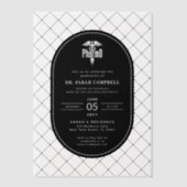 PharmD Doctor of Pharmacy Afstuderen Check Pattern Vellum Uitnodigingen (Voorkant)