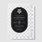 PharmD Doctor of Pharmacy Afstuderen Check Pattern Vellum Uitnodigingen (Offset (Uitnodiging))