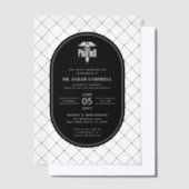PharmD Doctor of Pharmacy Afstuderen Check Pattern Vellum Uitnodigingen (Offset)
