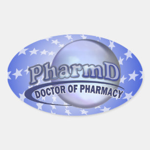 PharmD LOGO - ARTS VAN APOTHEKEN Ovale Sticker