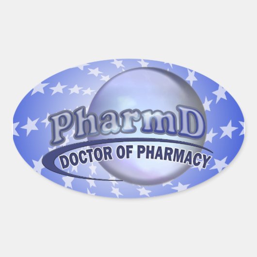 PharmD LOGO - ARTS VAN APOTHEKEN Ovale Sticker (Voorkant)