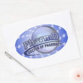 PharmD LOGO - ARTS VAN APOTHEKEN Ovale Sticker (Envelop)