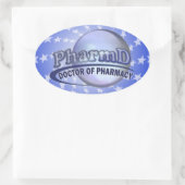 PharmD LOGO - ARTS VAN APOTHEKEN Ovale Sticker (Tas)