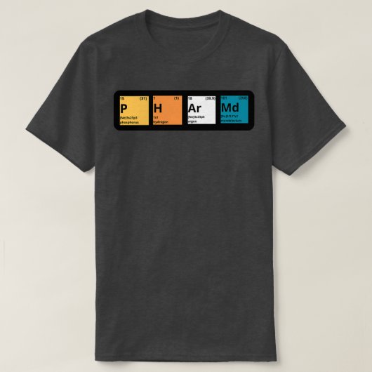 PharmD Periodic Tabel T-shirt (Design voorkant)