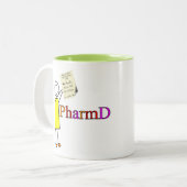 PharmD Pharmacy Student Gifts Tweekleurige Koffiemok (Voorkant links)