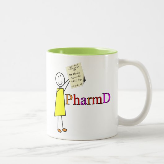 PharmD Pharmacy Student Gifts Tweekleurige Koffiemok (Rechts)