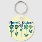 PharmD Student BLUE FLOWERS Sleutelhanger (Voorkant)