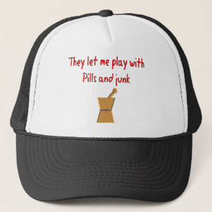 PharmD Student Gifts - Hilarious "Play with Pills" Trucker Pet