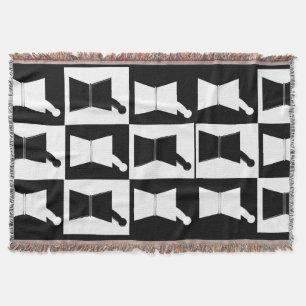 PharmD Woven Blanket Black White Deken