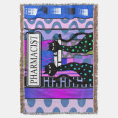 PharmD Woven Blanket Cats Abstract Deken (Voorkant Verticaal)