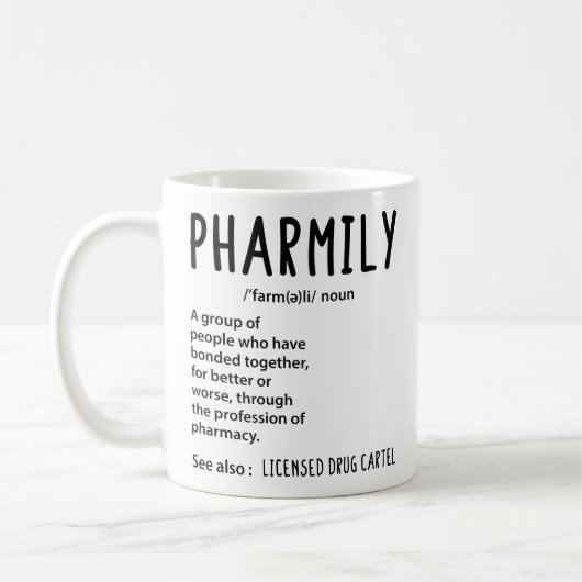 Pharmily Funny Pharmacy voor apotheker Koffiemok (Links)