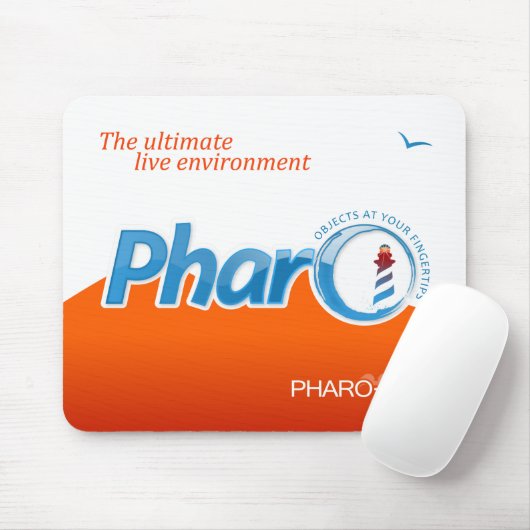 Pharo Mousepad "Oranje golf" Muismat (Met muis)