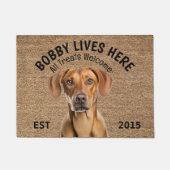 Pharoah Hound gepersonaliseerde huisdier Deurmat (Voorkant)