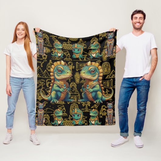 Pharoah Iguana Fleece Deken (In situ)
