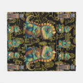Pharoah Iguana Fleece Deken (Voorkant (Horizontaal))