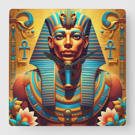 pharoah vierkante klok (Voorkant)