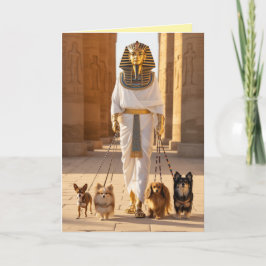 Pharoah Walkin' the Dog Card Feestdagen Kaart